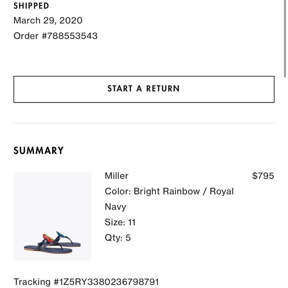 NIB TORY BURCH Miller Rainbow Leather Sandals - Picture 9 of 12